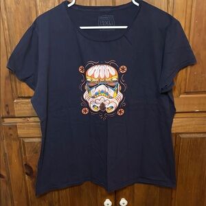 SnorgTees Women’s Navy Blue Star Wars Graphic T-Shirt with Darth Vader Size 2XL